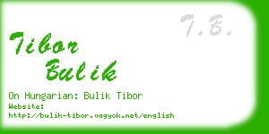 tibor bulik business card